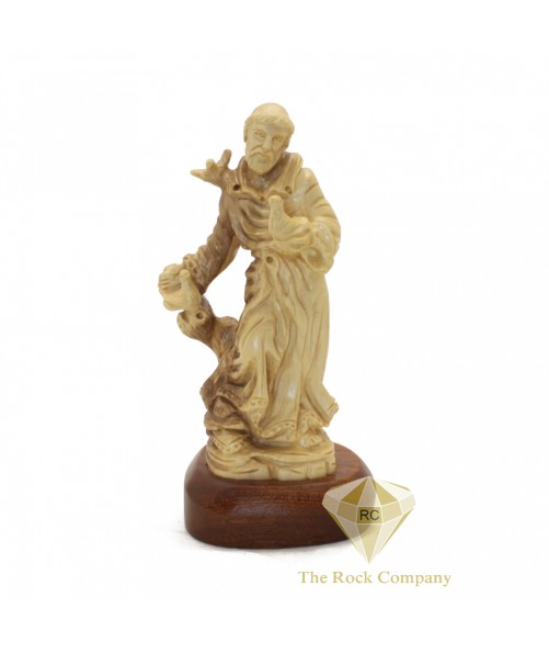Olive Wood Saint Francis Carving