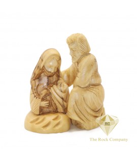 Olive Wood The Holy Family Carving