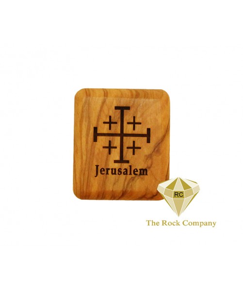 Olive Wood Box - Jerusalem Cross