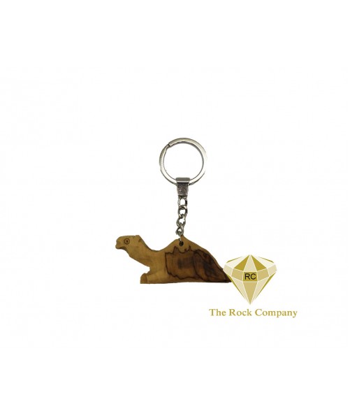 Camel Olive Wood Key Chain