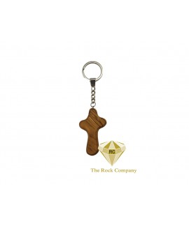 Cross Of Life Olive Wood Key Chain