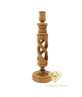 Olive Wood Candle Holder