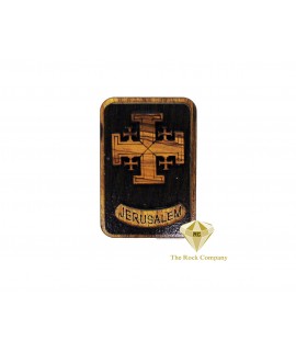 Olive Wood Jerusalem Cross Magnet