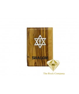 Mother Of Pearl Star Of David On Olive Wood 