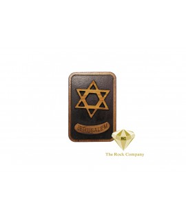 Olive Wood Star Of David Magnet