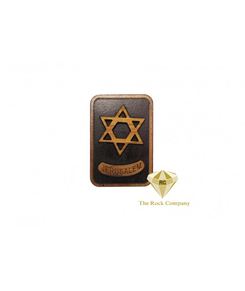 Olive Wood Star Of David Magnet