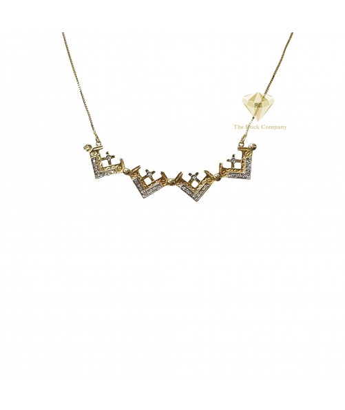 Diamond Jerusalem Opening Cross Magnetic 14K Gold    