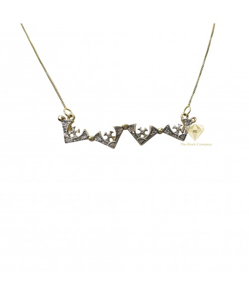 Diamond Jerusalem Cross Magnetic 14K Gold    