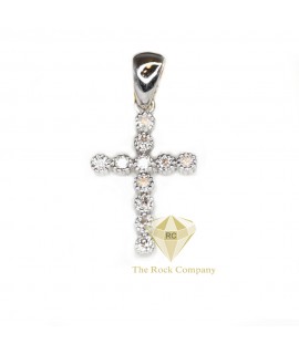 Diamond Cross Gold 14K White Gold