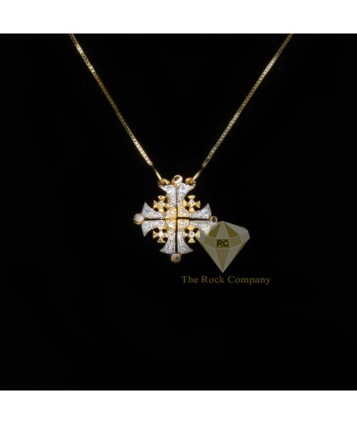 Ben Jewelry 14K Gold & Eilat Stone Classic Layered Jerusalem Cross Pendant,  Christian Jewelry | My Jerusalem Store