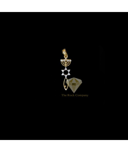 Diamond Messianic 14K Gold Pendant 