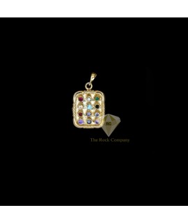 Diamond Pendant Twelve Tribes 14K Gold 