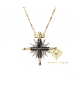 Diamond Star Of Bethlehem 14K Gold Magnet Opening Necklace