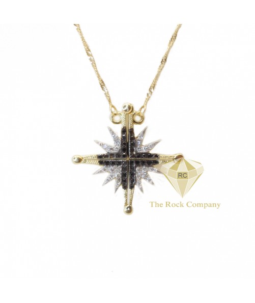 Diamond Star Of Bethlehem 14K Gold Magnet Opening Necklace