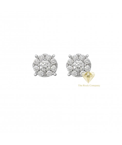 White Gold Diamond Stud Earrings