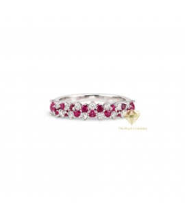 14K White Gold Ruby and Diamond Ring – Elegant Gemstone Jewelry 14K White Gold Ruby and Diamond Ring – Elegant Gemstone Jewelry