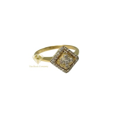 Diamond Jerusalem Cross Ring in Gold