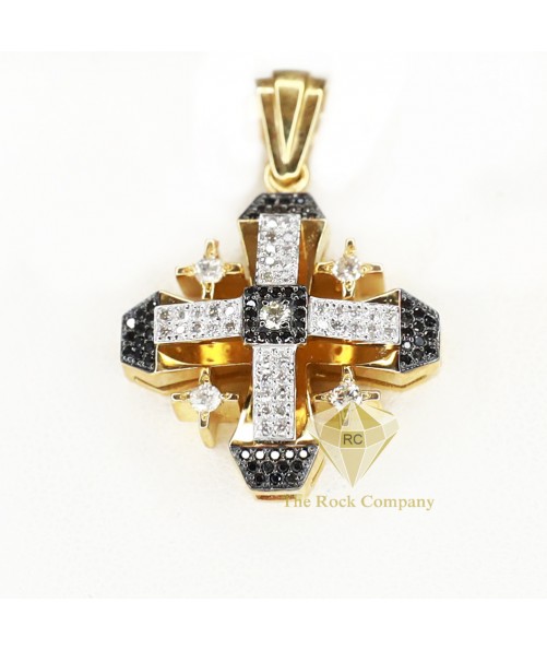 Black Diamond Jerusalem Cross Pendant