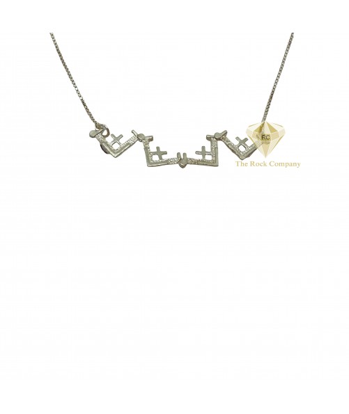 Jerusalem Cross Necklace Sterling Silver, Convertible Pendant from the Holy Land