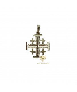 Jerusalem Cross Sterling Silver, “Jerusalem” Engraved on Back 