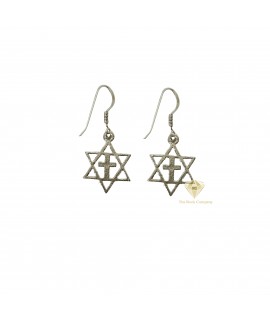 Sterling Silver Star Of David Earrings