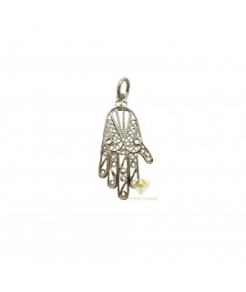 Silver Hand of Fatima (Hamsa Hand) Sterling Silver