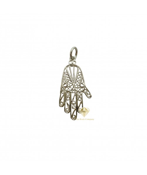 Silver Hand of Fatima (Hamsa Hand) Sterling Silver