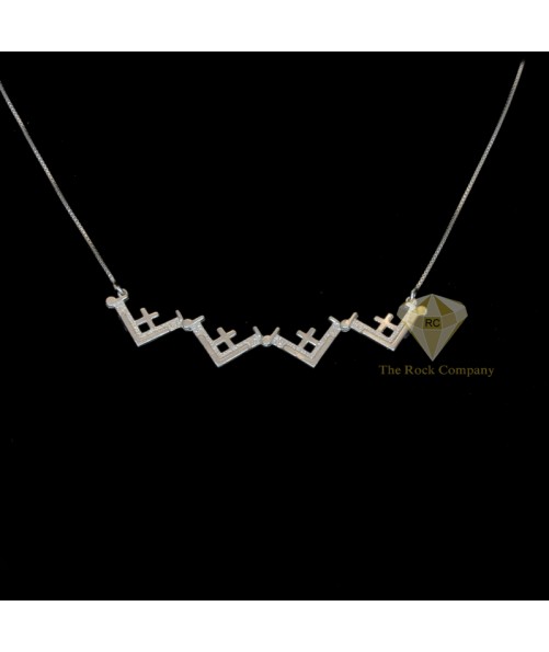 Sterling Silver Jerusalem Cross Magnatic Open Necklace