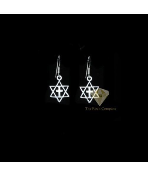 Sterling Silver Star Of David Earrings