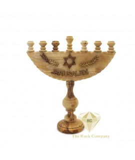 Holy Land Olive Wood Menorah 