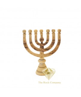 Holy Land Olive Wood Menorah 