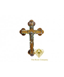 Mother Of Pearl Olive Wood Byzantine Cross