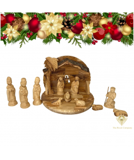 Christmas Nativity Set Olive Wood Hand Made in Bethlehem
