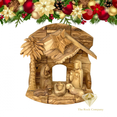 Christmas Musical Nativity scene olive wood hand carved
