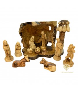 Olive Wood Christmas Nativity Set Hand Carved