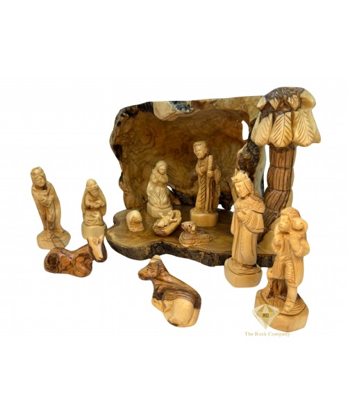 Olive Wood Christmas Nativity Set Hand Carved