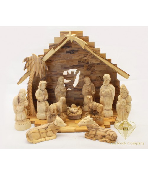 Olive Wood  Nativity Set Hand Carved