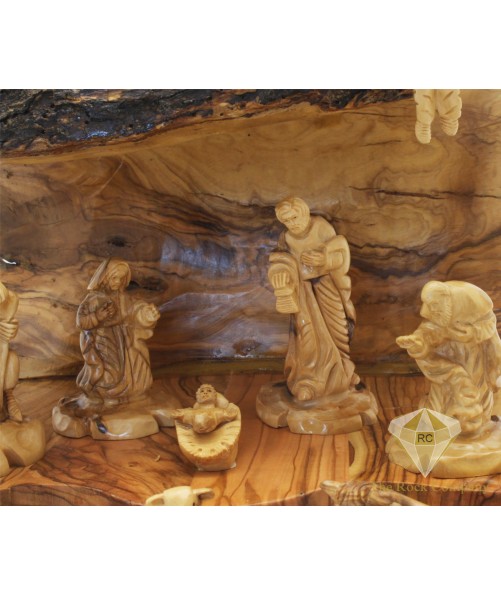 Olive Wood Artistic Christmas Nativity Set 