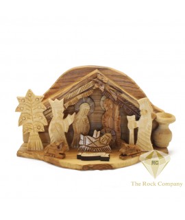 Small Olive wood Nativity Scene